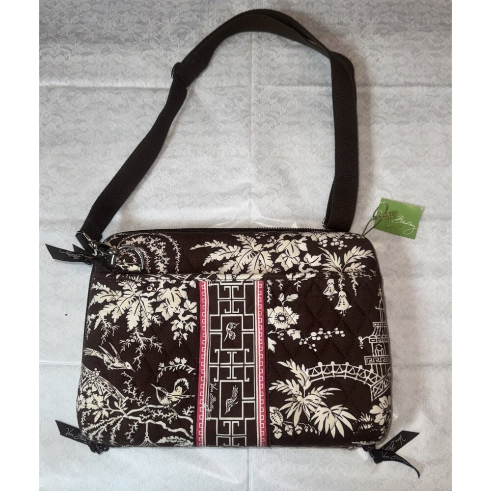 VERA BRADLEY Imperial Toile Mini Laptop Case/ iPad bag With Strap NWT